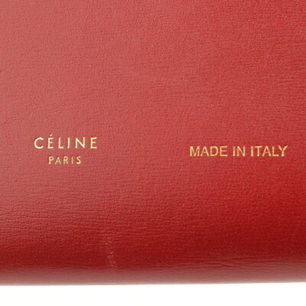 Celine Strap Large Multi Function Long Wallet Red… - image 6